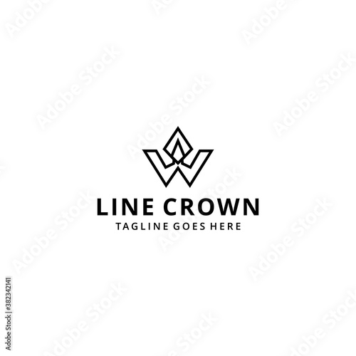 Illustration modern Crown luxury geometric logo design
