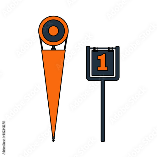 American Football Sideline Markers Icon