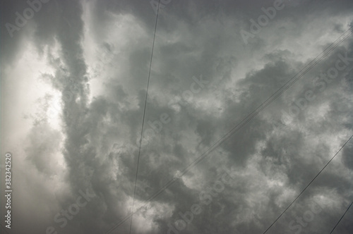 Gray clouds and wires for background 2
