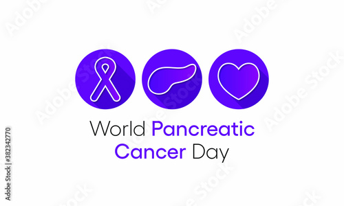 Vector illustration on the theme of world Pancreatic Cancer day observed each year during November.