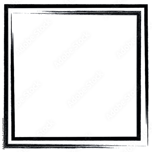 Grunge background. Black frame. Vector illustration