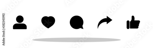 Social media icons in trendy flat style. Online social media symbol sfor your web site design, logo, app, UI Vector EPS 10. 