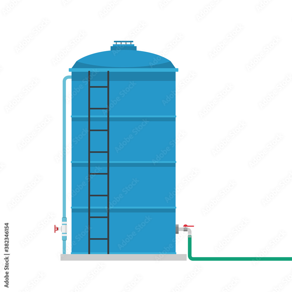 Water tank vector. water tank on white background. tap vector. Hose. Water tank vector. water tank on white background. tap vector. Hose.
