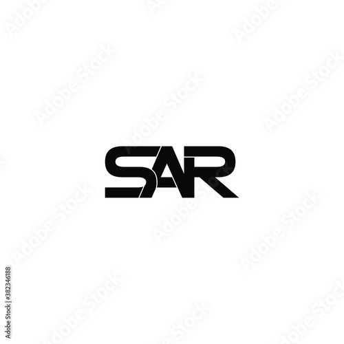 sar letter original monogram logo design