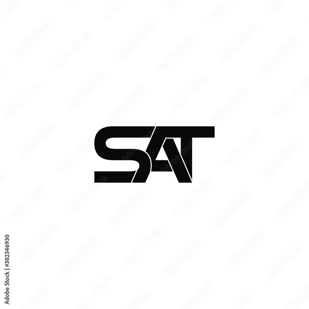 sat letter original monogram logo design sat letter original monogram logo design