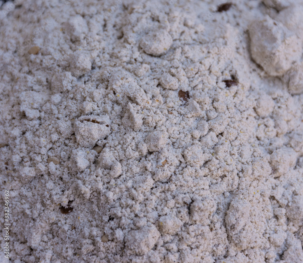Whole wheat flour close-up