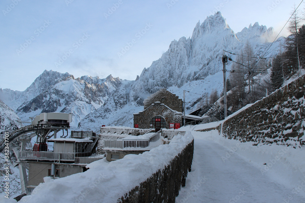 landscape in the french alpes closed to chamonix (france)