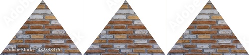 Obraz na płótnie Geometric silhouette made with bricks w salonie