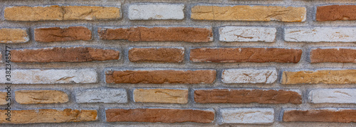 Obraz na płótnie Geometric silhouette made with bricks w salonie