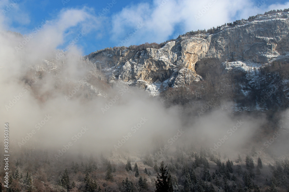 landscape in the french alpes closed to chamonix (france)