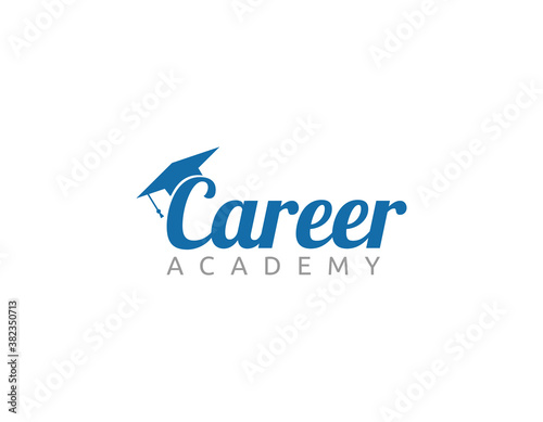 Career academy logo design illustration.