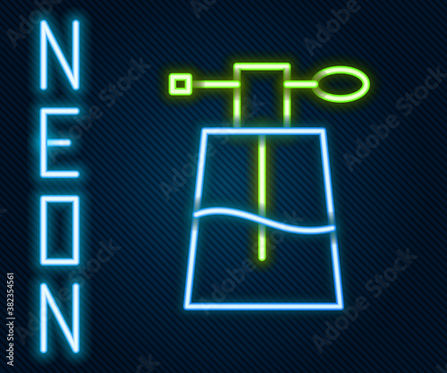 Glowing neon line Perfume icon isolated on black background. Colorful outline concept. Vector Illustration.