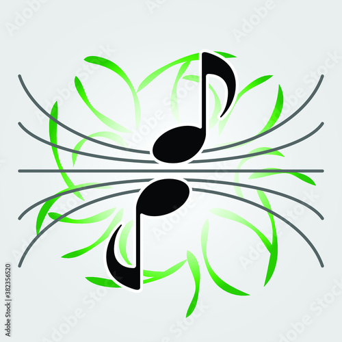 musical notes with abstract backround. music entertaiment background