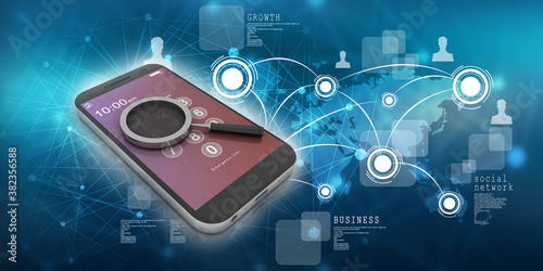 Wallpaper Mural 3d rendering mobile phone search
 Torontodigital.ca