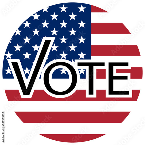 Presidential Election 2020 Vector Badge, Vote sign, Vector illustration Design, USA Campaign, icon button for web or prin