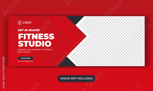 Fitness social media post or work out banner or gym social media template or sport banner template or fitness and gym social media banner template or promotional banner for social media post design