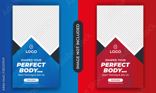Fitness social media post or work out banner or gym social media template or sport banner template or fitness and gym social media banner template or promotional banner for social media post design