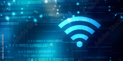 2d illustration WiFi symbol sign 