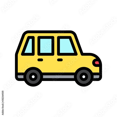 transportation icons related car for private transportation vectors with editable stroke,