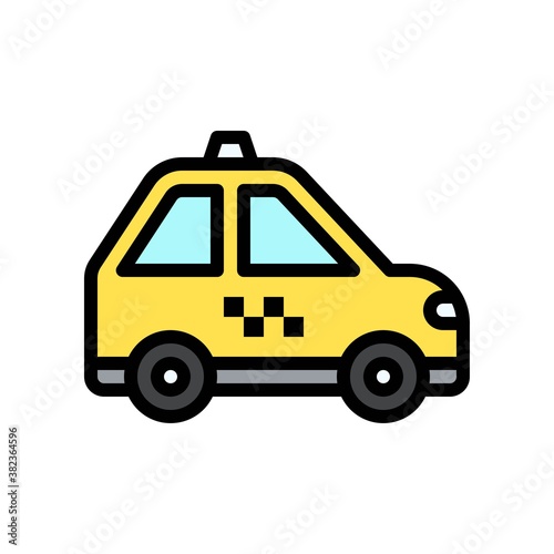 transportation icons related car or taxi for public transportation vectors with editable stroke,