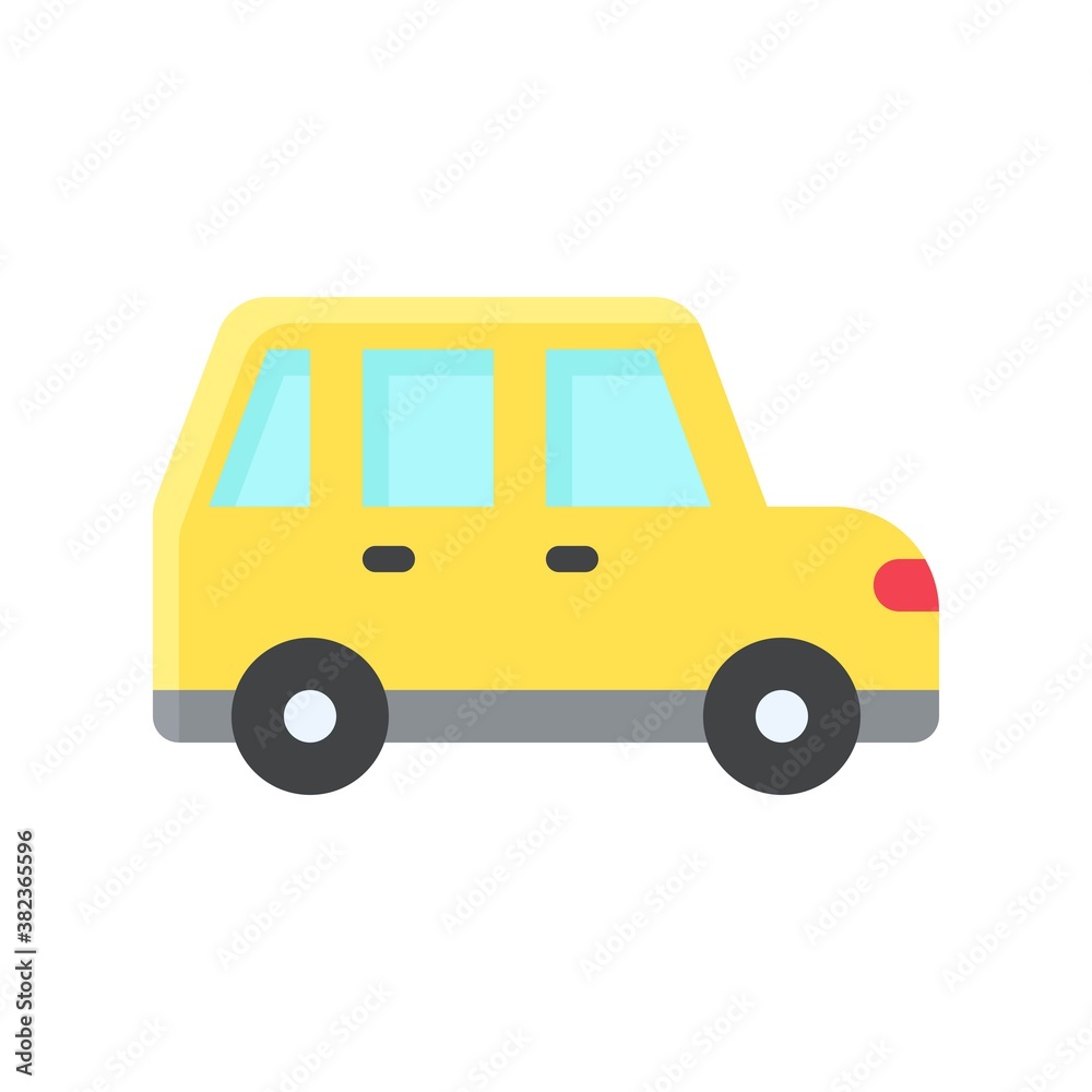 transportation icons related car for private transportation vectors in flat style,