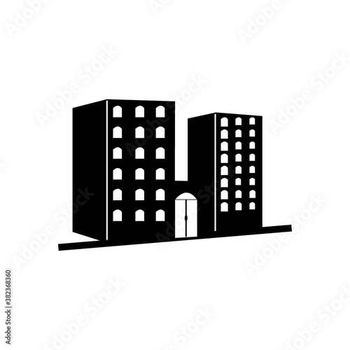 Building icon logo, vector design