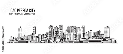 Cityscape Building Abstract shape and modern style art Vector design - Joao Pessoa city