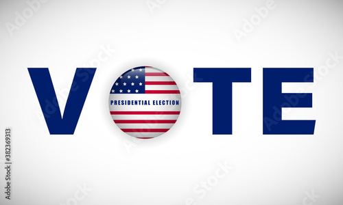 Voting concept. Presidential election. Vector illustration in flat style.