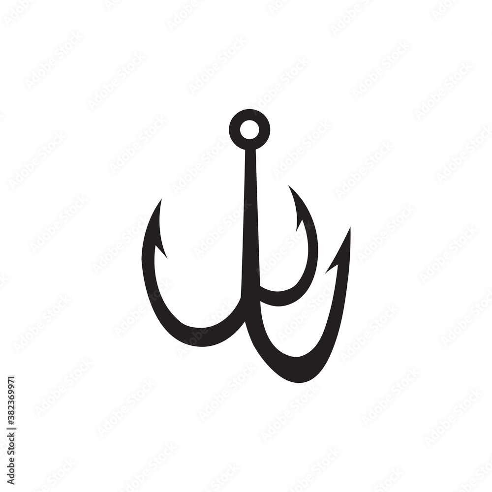 Fishing hook icon design template vector isolated Fishing hook icon design template vector isolated
