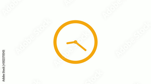 Free Download New orange color 12 hours clock icon without trick,clock icon - GFXLoad