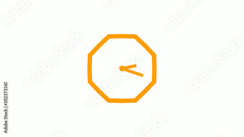 Orange color counting down 12 hours clock icon on white background,clock icon without trick Free Download Orange color counting down 12 hours clock icon on white background,clock icon without trick - GFXLoad