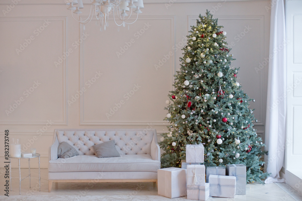 Christmas living room with sofa