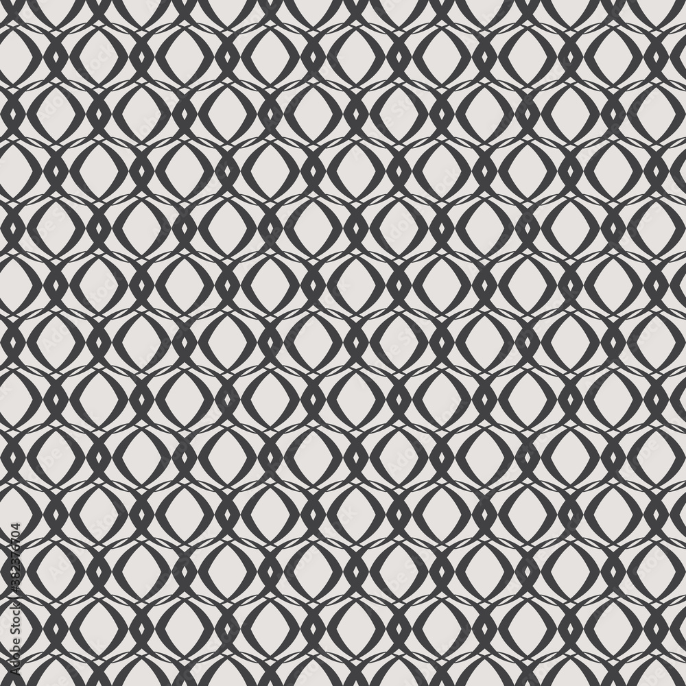 Seamless pattern with abstract calligraphic structure. Vector illustration with graphic lines for print or textile.  