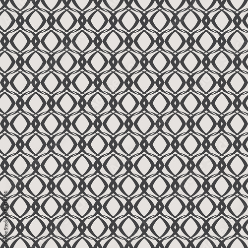 Seamless pattern with abstract calligraphic structure. Vector illustration with graphic lines for print or textile. 