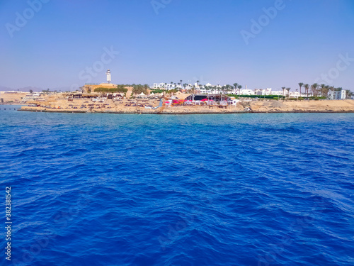 Reefs on Red sea beach resort in Egypt
