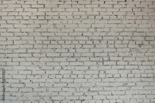 Old white brick wall texture as background