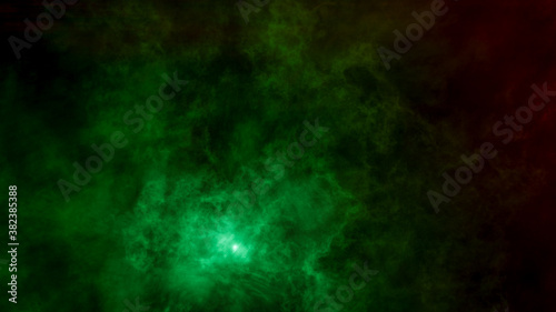 Abstract image of nebula, cosmic smoke and volumetric light