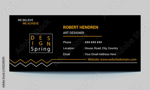 flat modern professional smart & digital email signature design for personal and corporate use