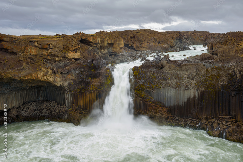 Aldeyjarfoss waterfalls in northern Iceland Aldeyjarfoss waterfalls in northern Iceland