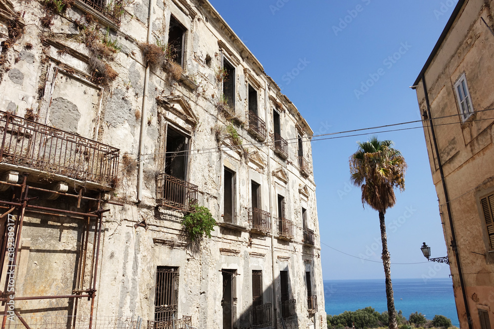 Italy. Abandoned houses in Tropea