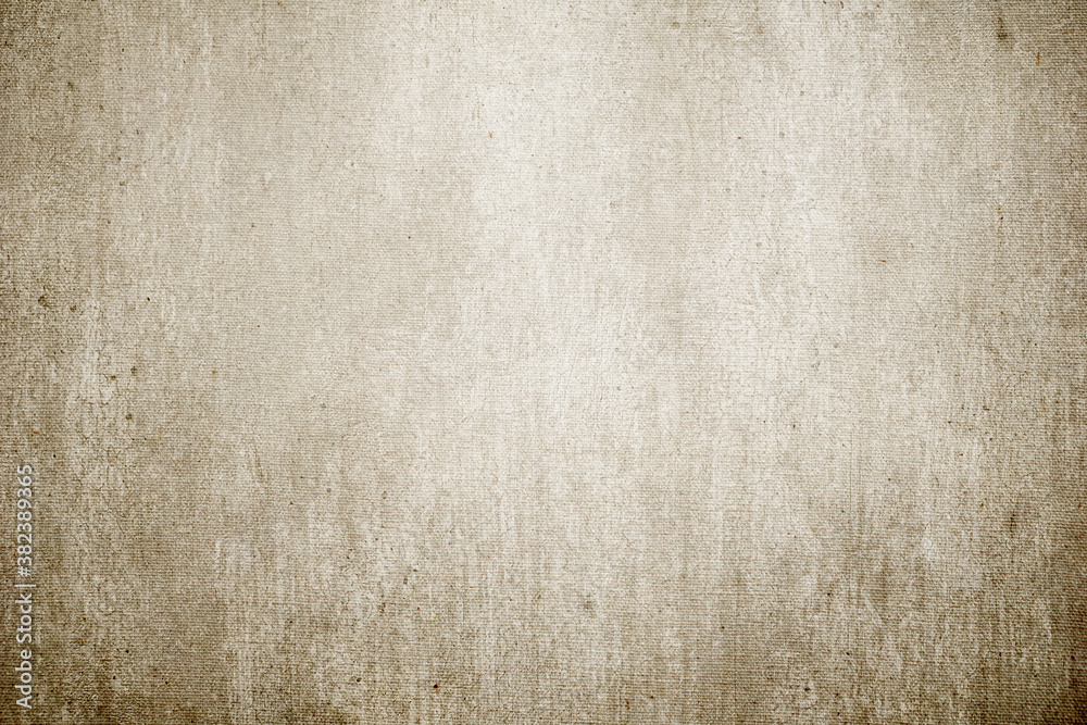 Old canvas texture, Brown canvas, Grunge background on plain canvas