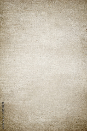 Old canvas texture, Brown canvas, Grunge background on plain canvas, Vertical, Oil painting frame for portraits, calico textile, coarse calico,