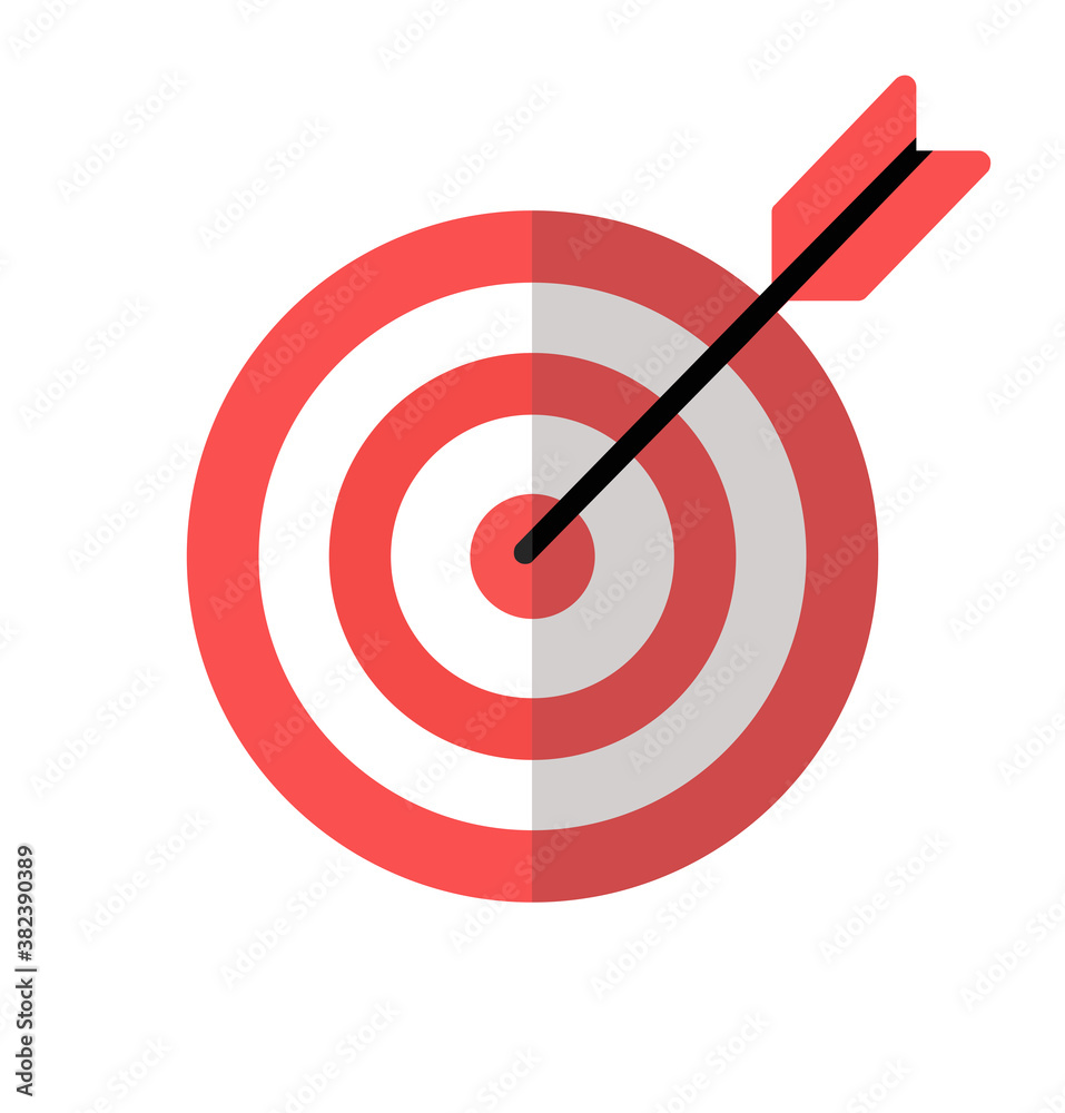 target red icon with arrow  vector