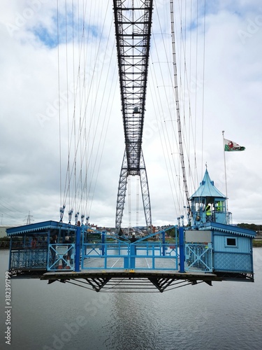 The Newport Transporter Bridge which crosses the River Usk in South Wales is one of only 10 in the world. The pedestrian and car carrying gondola crosses over the river. 