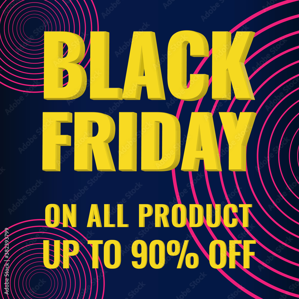 Black Friday promotion modern abstract geometric banner. Sale offer concept.