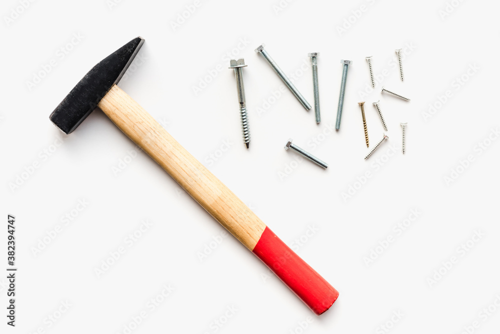 screws with hammer