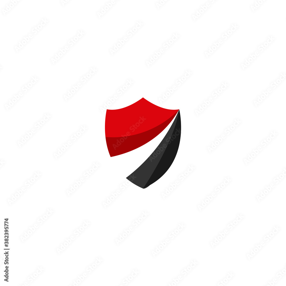 Illustration Vector Graphic of Red and Black Shield Logo Illustration Vector Graphic of Red and Black Shield Logo