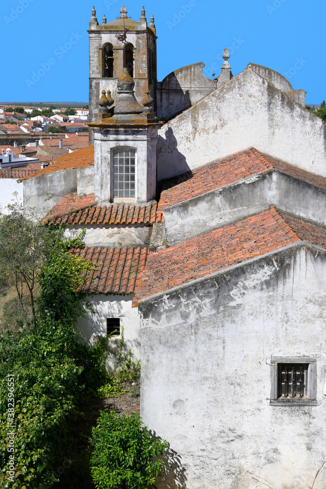 View over Serpa city and Santa Maria Church, Alentejo, Portugal