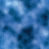 Seamless rain drop water repeat pattern on blur. High quality illustration. Realistic digital render of water droplets and drips on a blurred out pattern background. Pure water with light refraction.