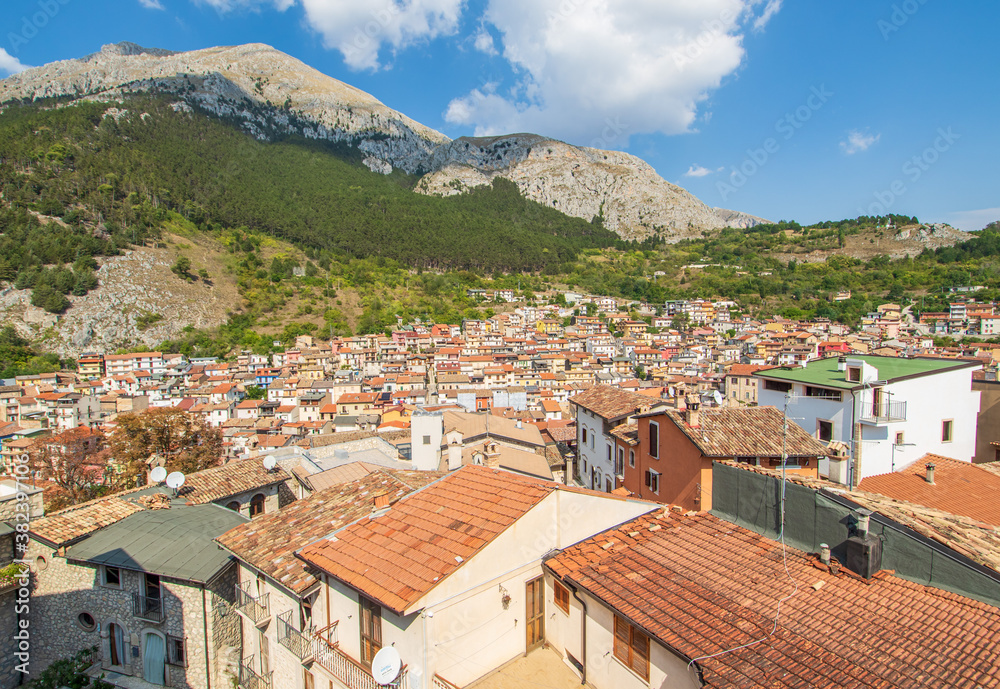 Celano, Italy - a picturesque villages of the Apennine Mountains, Celano is topped by the wonderful Piccolomini Castle, dated 14th century. Here is a glimpse of Celano seen from the castle Celano, Italy - a picturesque villages of the Apennine Mountains, Celano is topped by the wonderful Piccolomini Castle, dated 14th century. Here is a glimpse of Celano seen from the castle